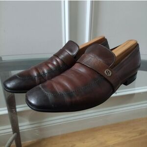 Gucci Leather GG Loafers Gucci Size Men's 6.5 US 7.5 Made In ITALY